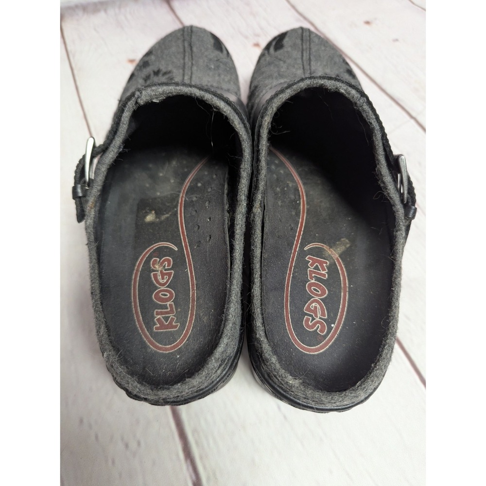 Austin Grey Tapestry Klogs Black Slip Resistant Size 9 - Picture 6 of 8